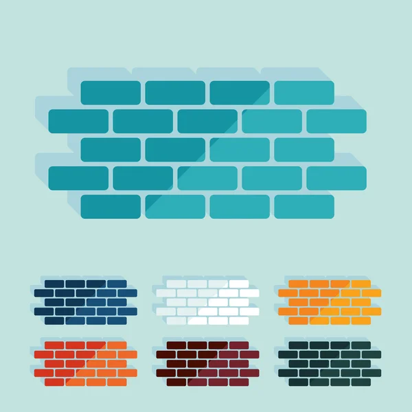 Flat design: brick — Stock Vector