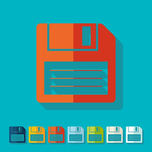 Flat design: floppy — Stock Vector