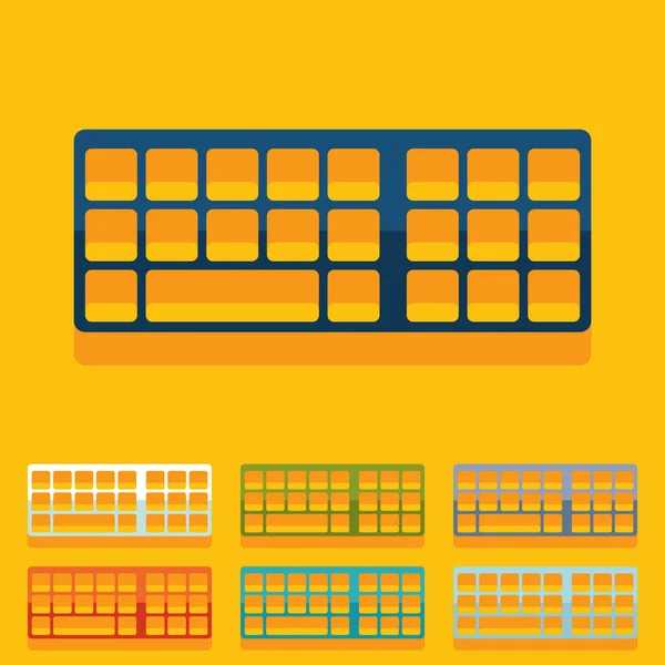 Flat design: keyboard — Stock Vector