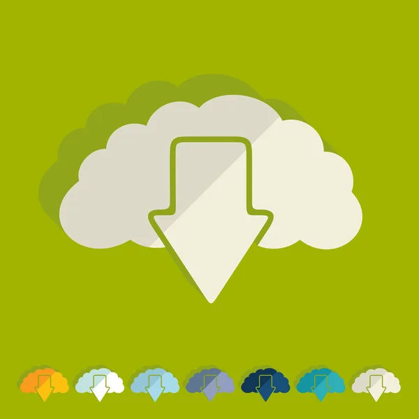 Flat design: cloud — Stock Vector