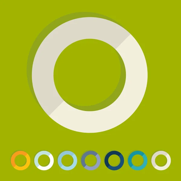 Flat design: circle — Stock Vector
