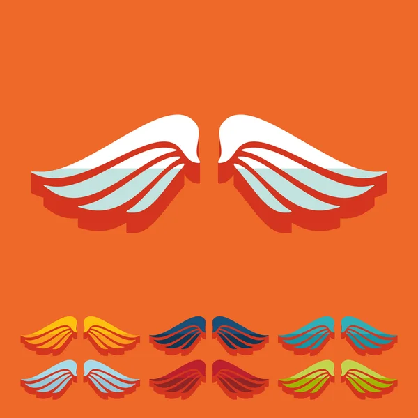 Flat design: wing — Stock Vector