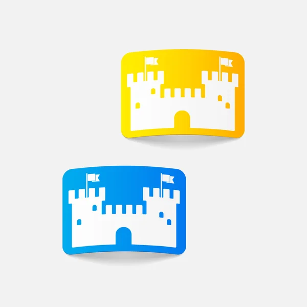 Realistic design element: fortress — Stock Vector