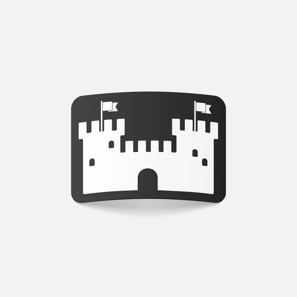 Realistic design element: fortress — Stock Vector