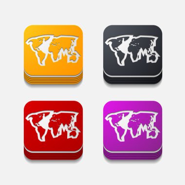 kare düğme: harita