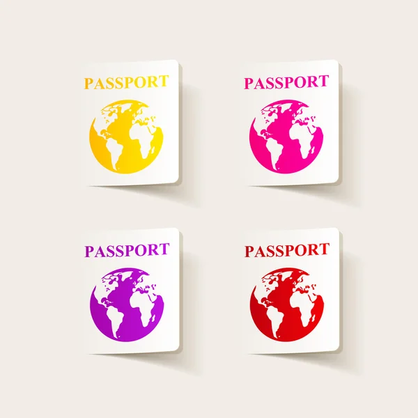 Elemento di design realistico: passaporto — Vettoriale Stock