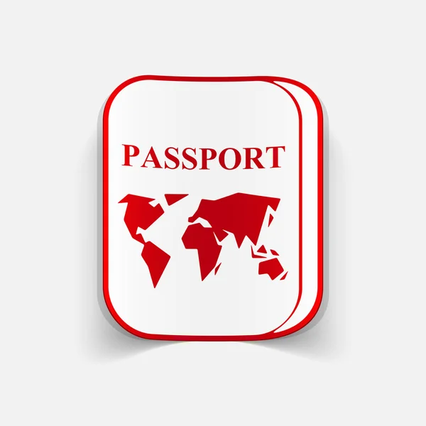 Elemento de design realista: passaporte — Vetor de Stock