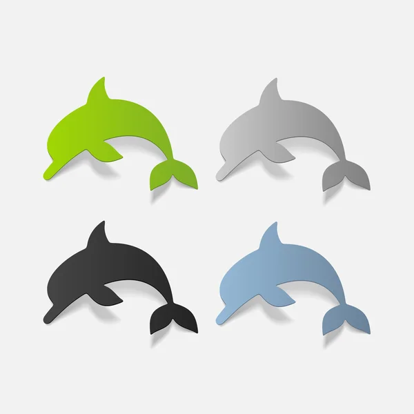 Realistiska designelement: dolphin — Stock vektor