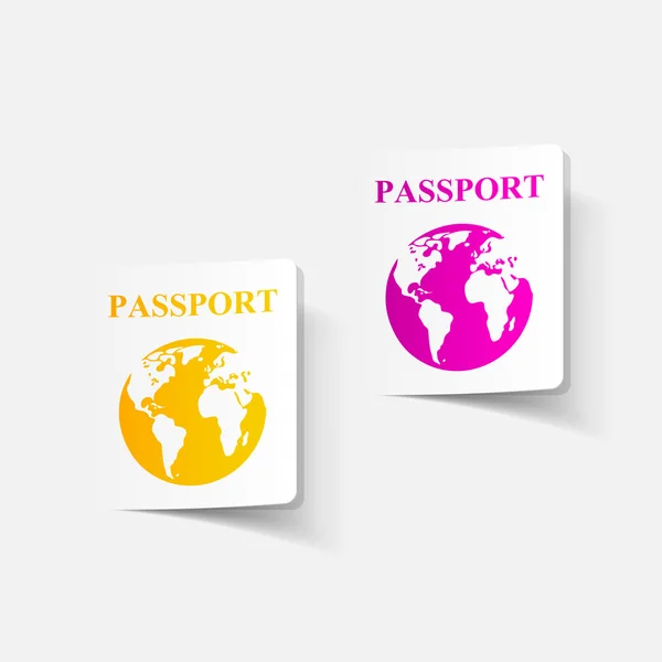 Ρεαλιστικό σχεδιασμό στοιχείο: διαβατήριο — Διανυσματικό Αρχείο