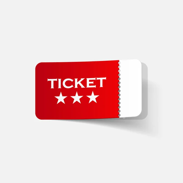 stock vector realistic design element: ticket