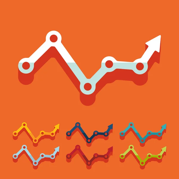 Düz tasarım: grafik — Stok Vektör