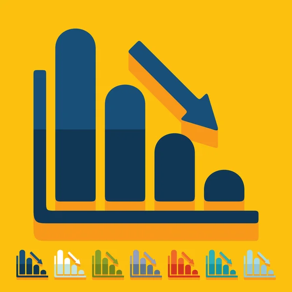 Diseño plano: gráfico — Vector de stock