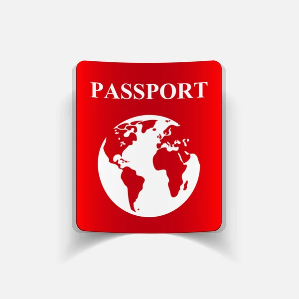 Elemento de design realista: passaporte — Vetor de Stock