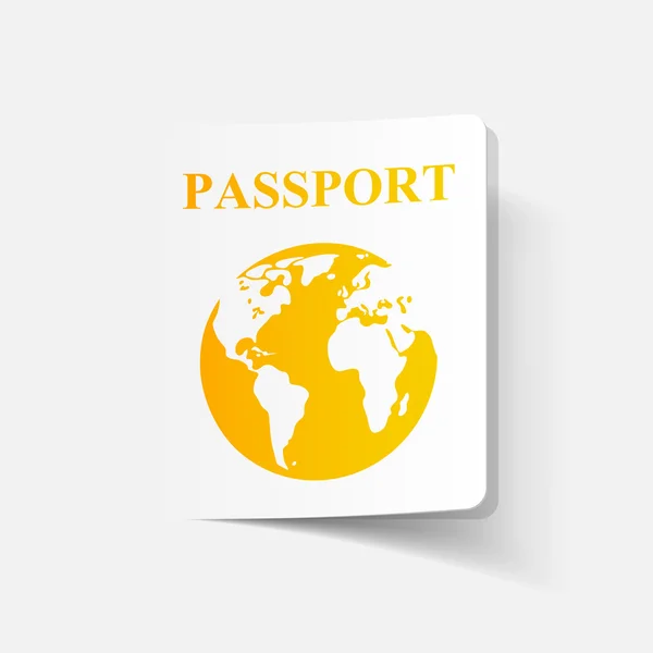 Elemento de design realista: passaporte —  Vetores de Stock