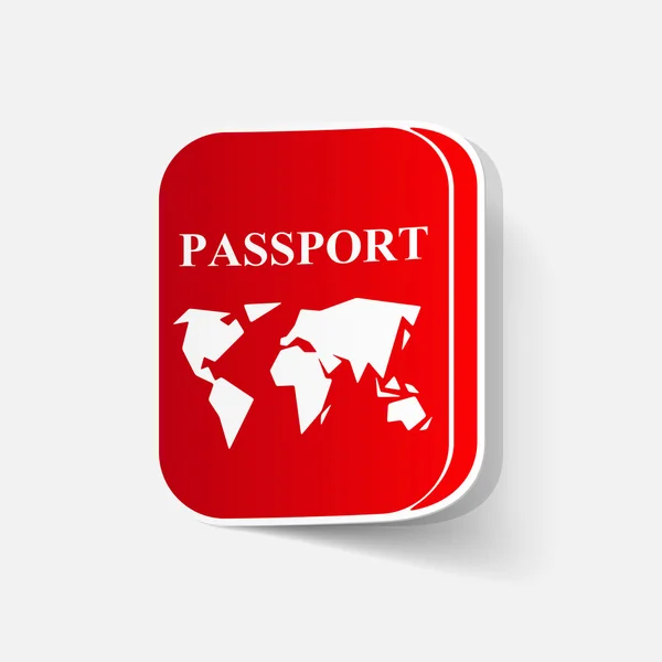 Realistic design element: passport — Stock Vector