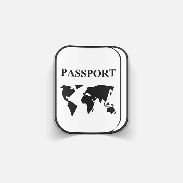 Elemento de design realista: passaporte — Vetor de Stock