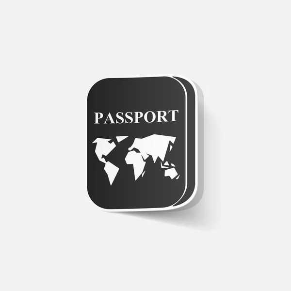 Elemento de design realista: passaporte —  Vetores de Stock