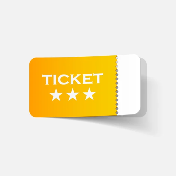 Realistic design element: ticket — Stock Vector