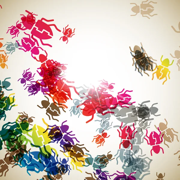 Abstrakter Hintergrund: Käfer — Stockvektor