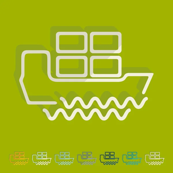 Flat design: ship — Stock Vector