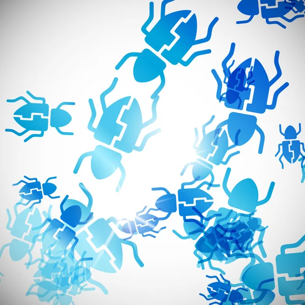 Fond abstrait : scarabée — Image vectorielle