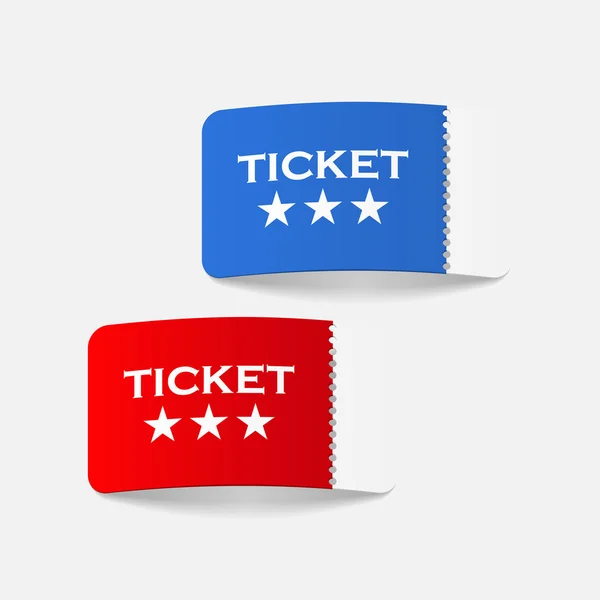 Realistic design element: ticket — Stock Vector