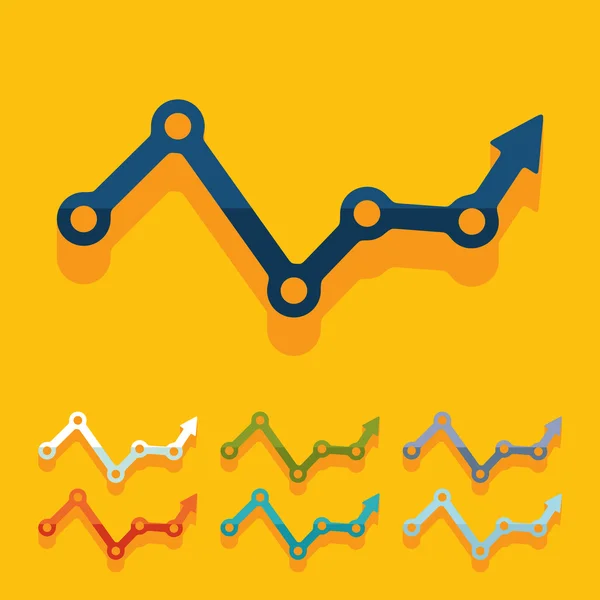 Flat design: chart — Stock Vector