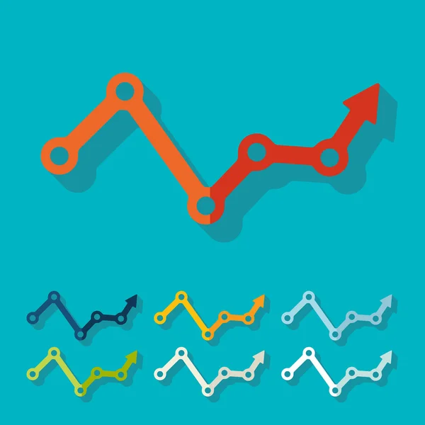 Düz tasarım: grafik — Stok Vektör