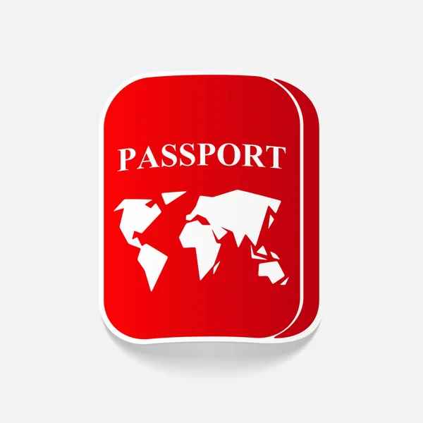 Elemento de design realista: passaporte — Vetor de Stock