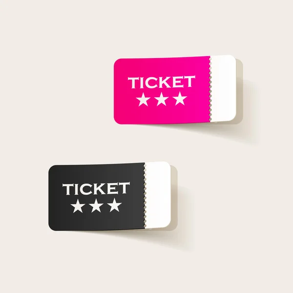 Realistische ontwerpelement: ticket — Stockvector