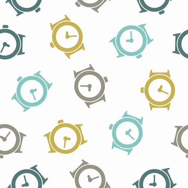 Seamless background: watch — Stock Vector