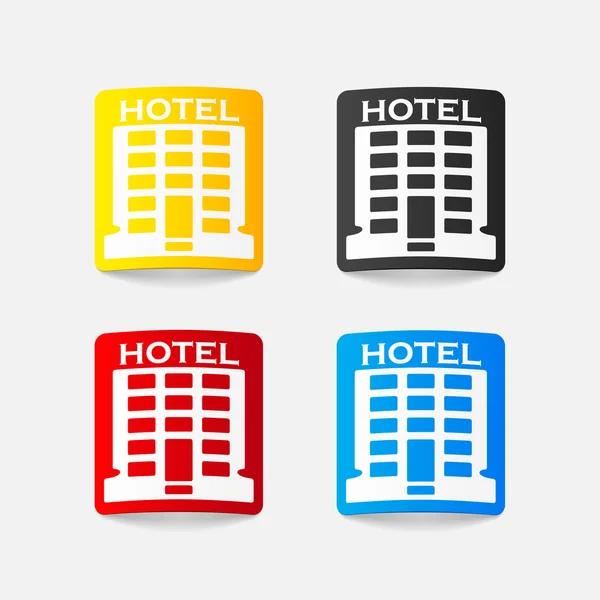 Elemento de diseño realista: hotel — Archivo Imágenes Vectoriales