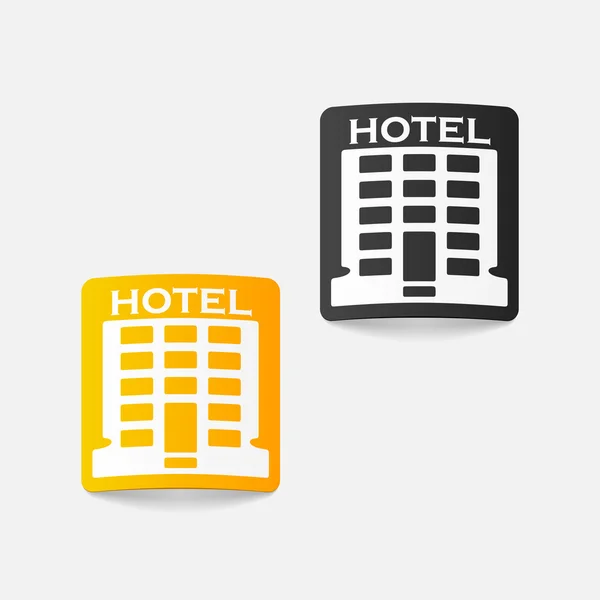 Elemento de diseño realista: hotel — Vector de stock