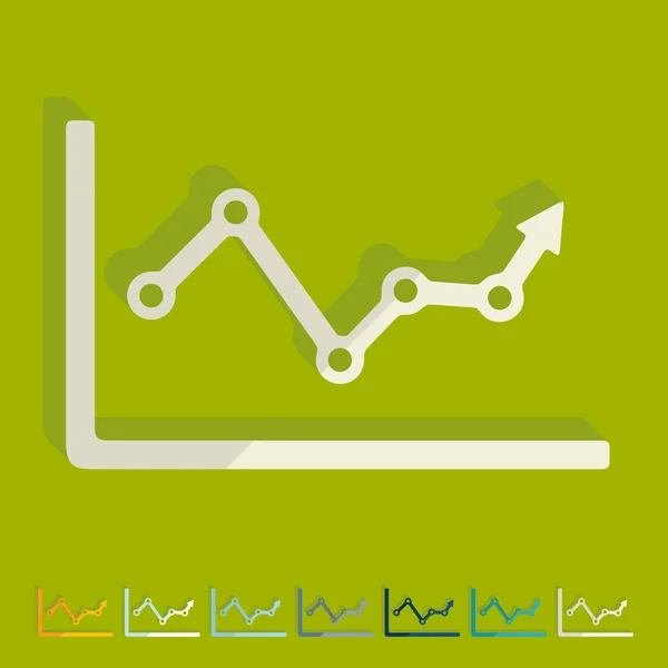 Flat design: chart — Stock Vector