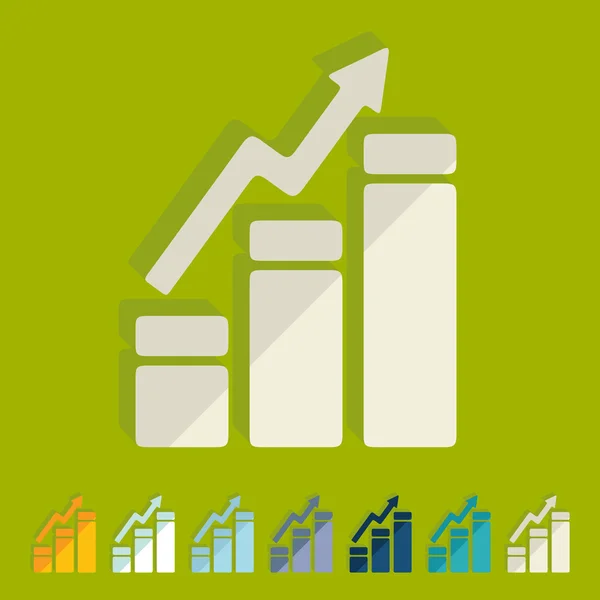 Flat design: chart — Stock Vector