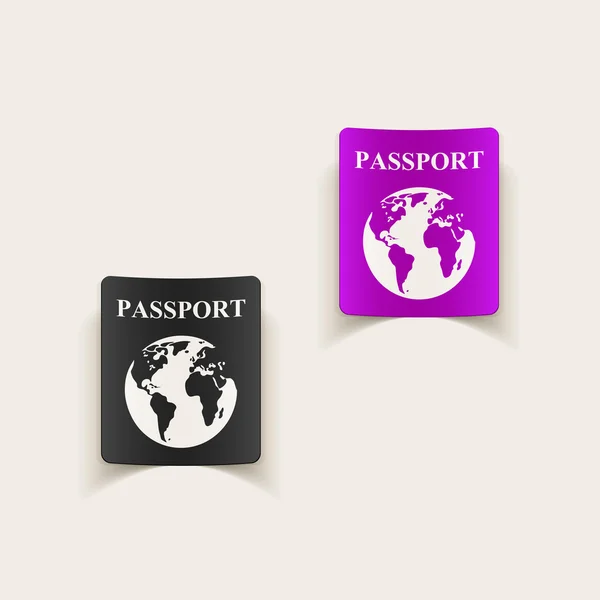 Elemento de design realista: passaporte — Vetor de Stock