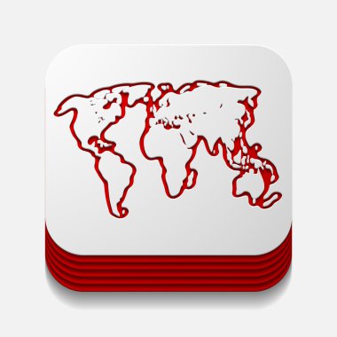 kare düğme: harita