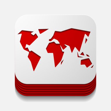 kare düğme: harita