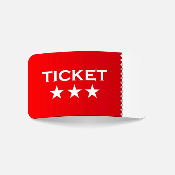 Realistische ontwerpelement: ticket — Stockvector