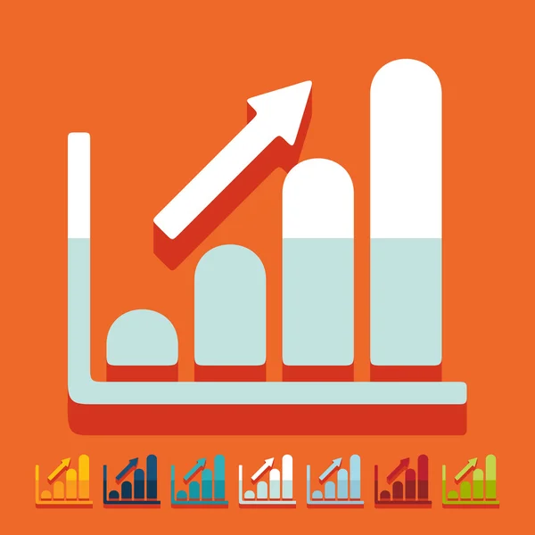 Diseño plano: gráfico — Vector de stock