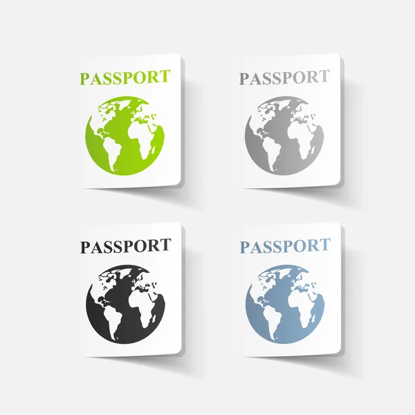 Elemento de design realista: passaporte — Vetor de Stock