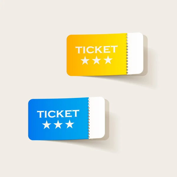 Realistic design element: ticket — Stock Vector