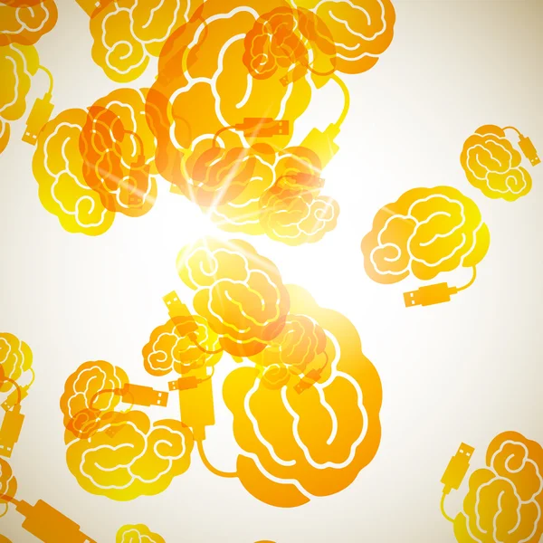 Abstrakter Hintergrund: Gehirn — Stockvektor