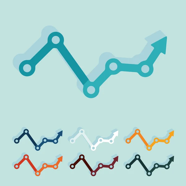 Projeto liso: gráfico — Vetor de Stock