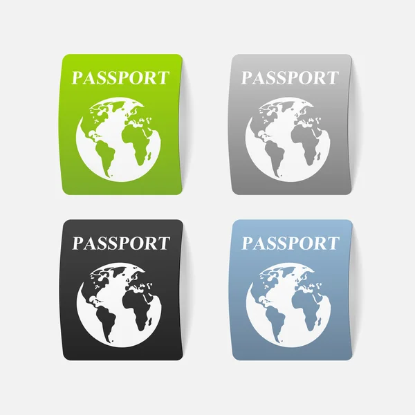 Gerçekçi tasarım öğesi: pasaport — Stok Vektör