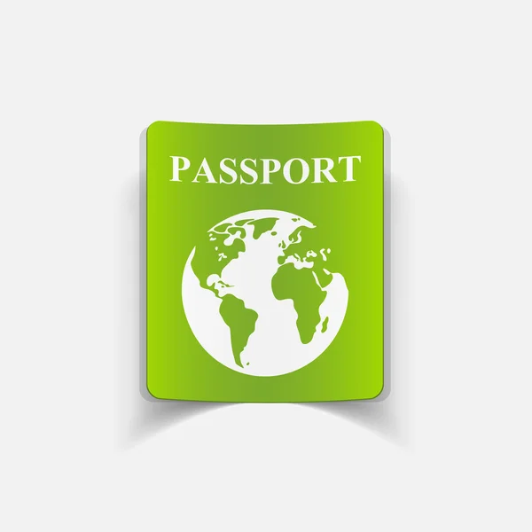 Realistic design element: passport — Stock Vector