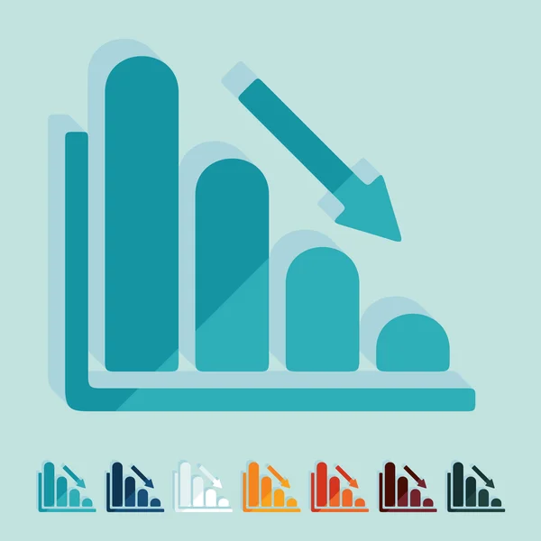 Flat design: chart — Stock Vector