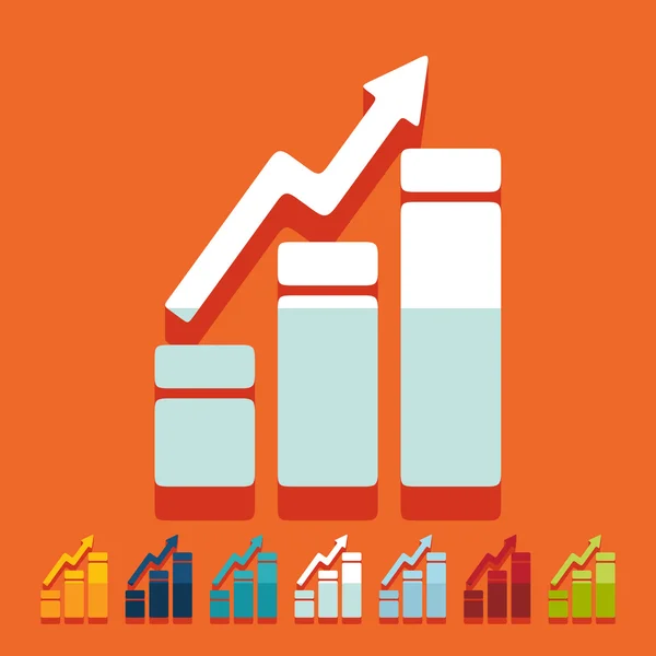 Flat design: chart — Stock Vector