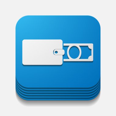 kare düğme: çanta