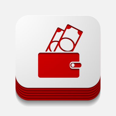 kare düğme: çanta